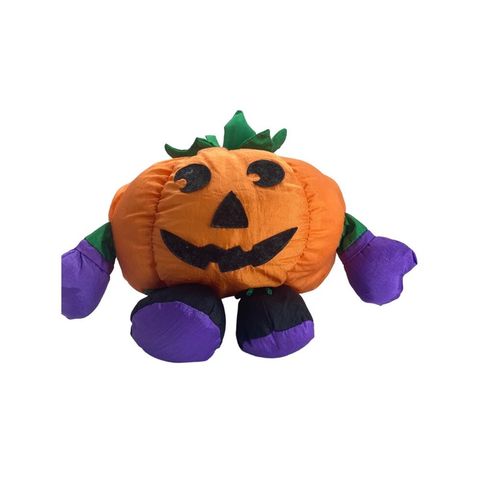 Vtg‎ 1996 Gibson Greetings Jack-o-Lantern Nylon Plush 9" Parachute Pumpkin Patch